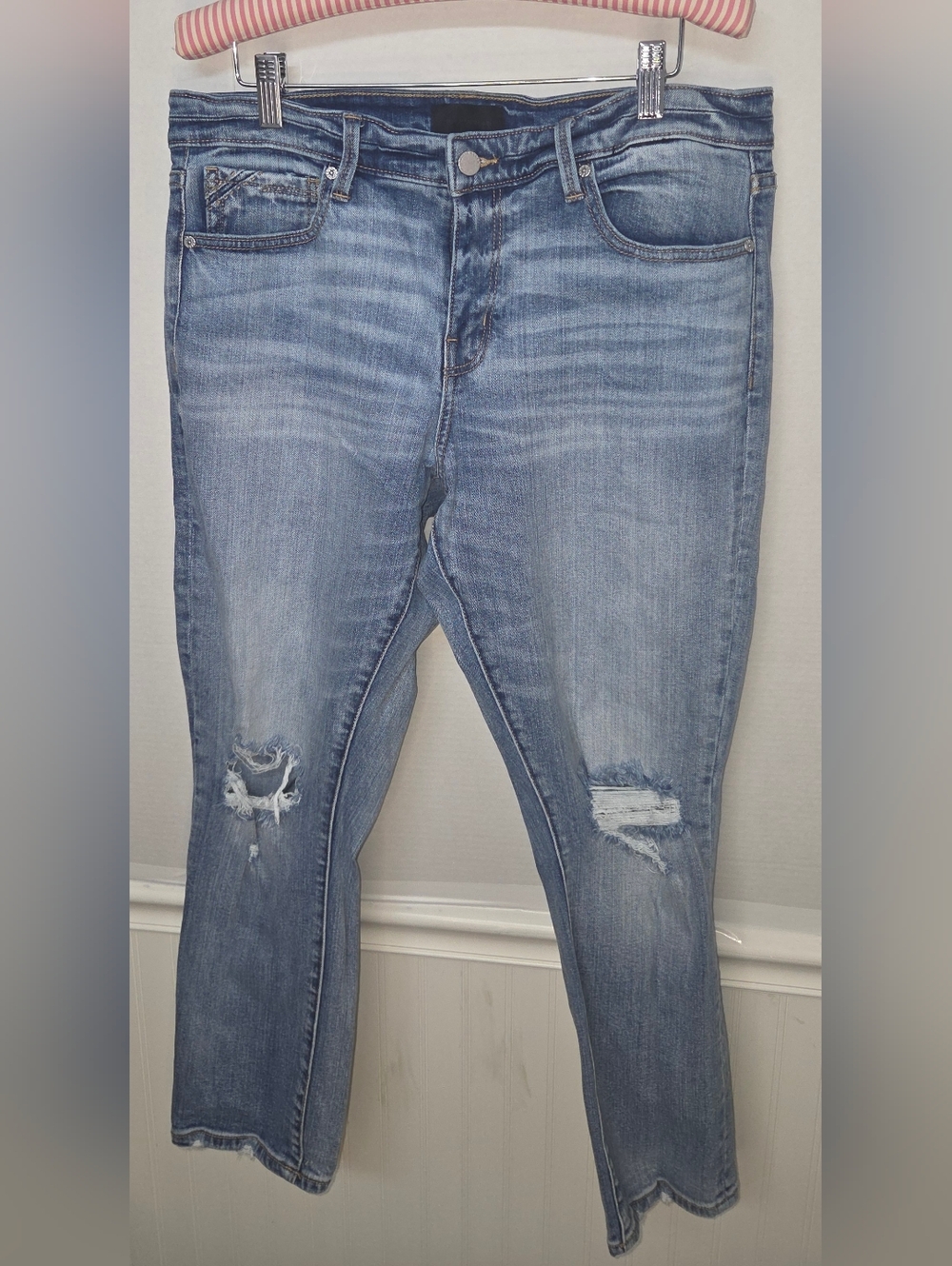 Buckle Black Fit No. 256 Jeans Womens 32 Blue Boyfriend Fit Stretch 0006